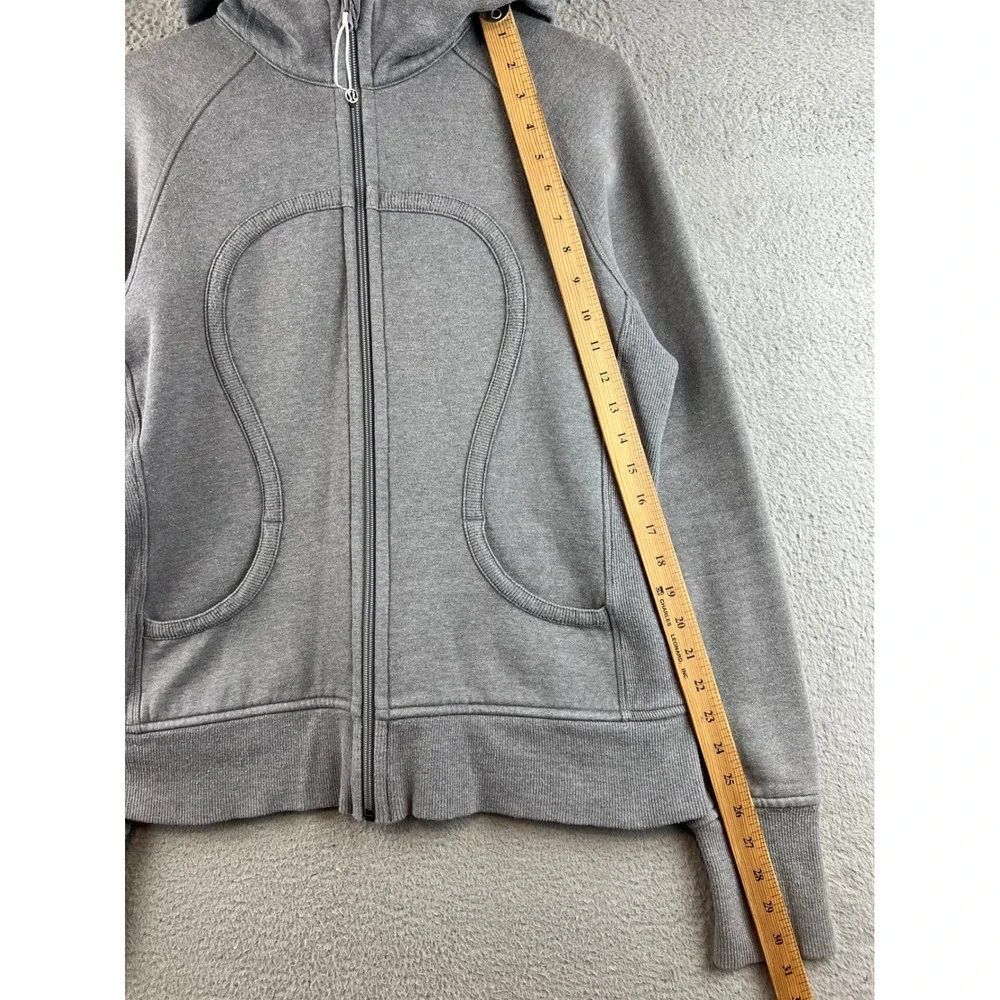 Lululemon Scuba Sparkle Special Edition Hoodie Grey Fleece Thumbholes 10